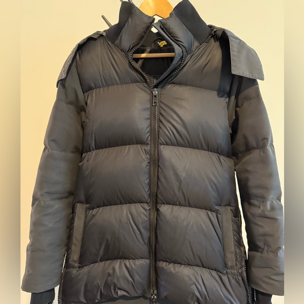 Canada Goose mid-length parka Black Label with Logo